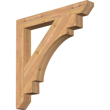 Ekena Millwork Merced Slat Smooth Bracket, Western Red Cedar, 3 1/2"W x 30"D x 30"H BKT04X30X30MRC06SWR
